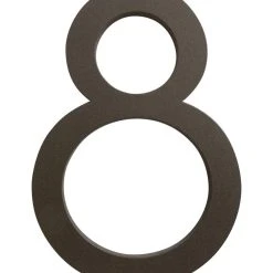 Moderndwellnumbers Modern Font House Number, Bronze, 6", Number 8, Modern Font