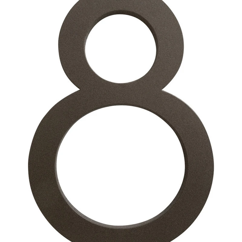 Moderndwellnumbers Modern Font House Number, Bronze, 6", Number 8, Modern Font 3 Moderndwellnumbers Modern Font House Number, Bronze, 6", Number 8, Modern Font