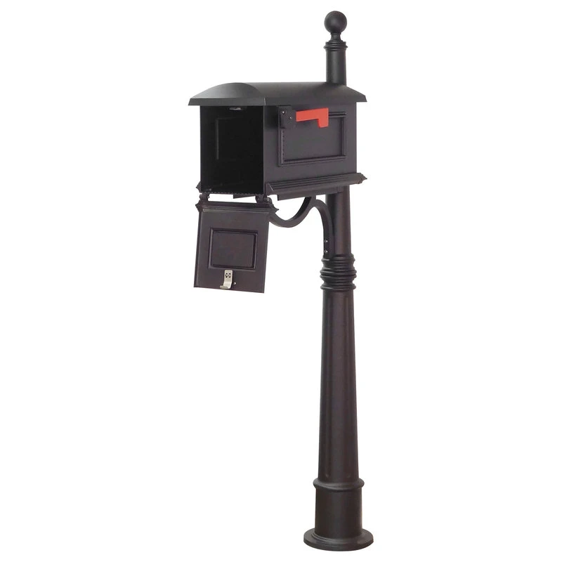 Special Lite Products Company Traditional Curbside Mailbox With Ashland Mailbox Post Unit, Black 4 Special Lite Products Company Traditional Curbside Mailbox With Ashland Mailbox Post Unit, Black - Image 2