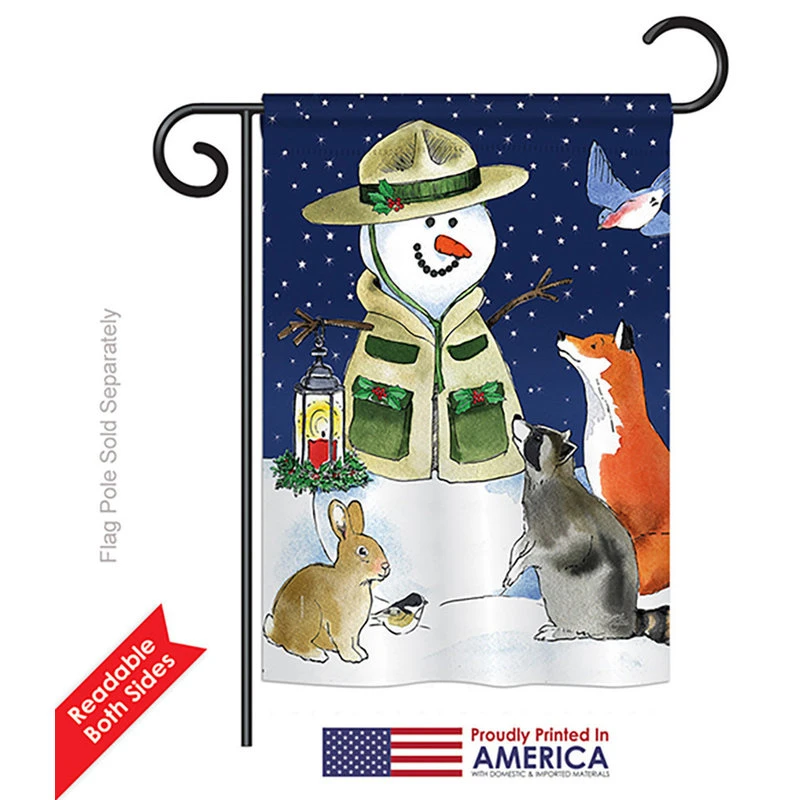 Breeze Decor Lodge Snowmen Winter, Seasonal Decorative Garden Flag 13"x18.5" 4 Breeze Decor Lodge Snowmen Winter, Seasonal Decorative Garden Flag 13"x18.5" - Image 2