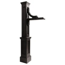 Mayne - Outdoor Products Of Distinction 24"W X 8"D X 56"H Woodhaven Sign Post, Black