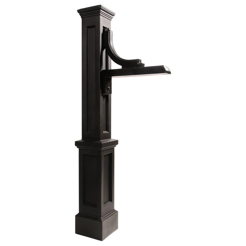 Mayne - Outdoor Products Of Distinction 24"W X 8"D X 56"H Woodhaven Sign Post, Black 3 Mayne - Outdoor Products Of Distinction 24"W X 8"D X 56"H Woodhaven Sign Post, Black
