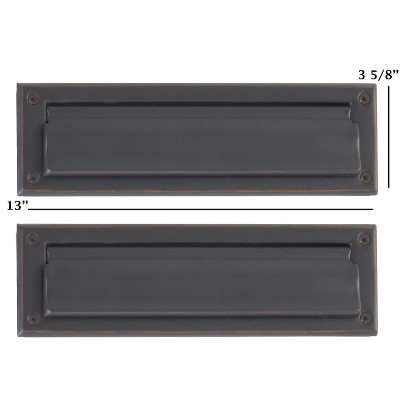 BRASS Accents, Inc. Mail Slot 3-5/8"x13", Venetian Bronze 4 BRASS Accents, Inc. Mail Slot 3-5/8"x13", Venetian Bronze - Image 2