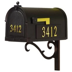 Special Lite Products Company Berkshire Mailbox With Address Numbers & Sorrento Mailbox Mounting Bracket