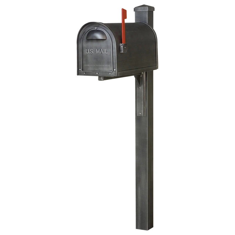 Special Lite Products Company Classic Curbside Mailbox And Wellington Post Smooth, Swedish Silver 4 Special Lite Products Company Classic Curbside Mailbox And Wellington Post Smooth, Swedish Silver - Image 2