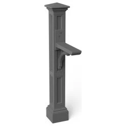 Mayne - Outdoor Products Of Distinction Mayne Charleston Traditional Plastic Mail Post In Graphite Gray