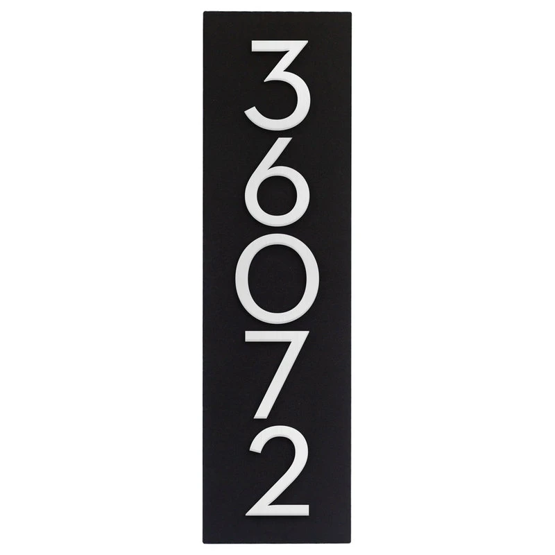 Modern Aspect Large Simply Sweet House Number Plaque (7"W X 26"H), Black, With Numbers 4 Modern Aspect Large Simply Sweet House Number Plaque (7"W X 26"H), Black, With Numbers - Image 2