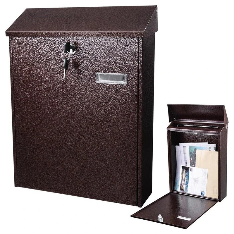 Yescom Large Wall Mount Locking Mailbox Steel Letter Box With Door And 2 Keys Home 3 Yescom Large Wall Mount Locking Mailbox Steel Letter Box With Door And 2 Keys Home