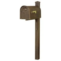 Special Lite Products Company Classic Curbside Mailbox And Wellington Post Smooth, Copper