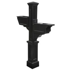 Mayne - Outdoor Products Of Distinction Mayne Signature Plus Weatherproof Traditional Plastic Mail Post In Black