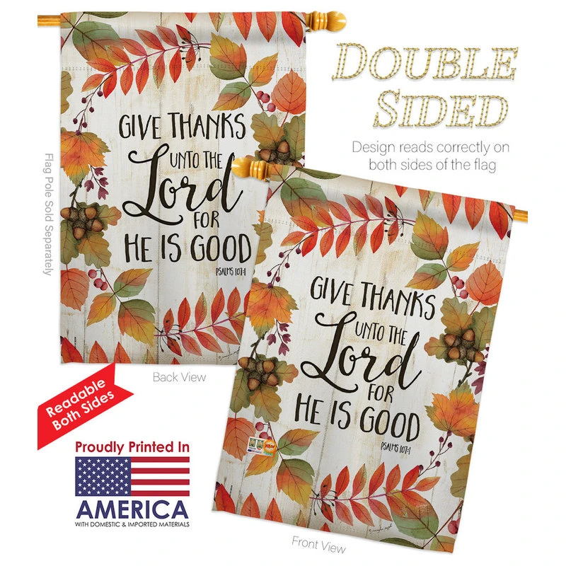 Breeze Decor Give Decorative Vertical Double Sided House Flag 5 Breeze Decor Give Decorative Vertical Double Sided House Flag - Image 3