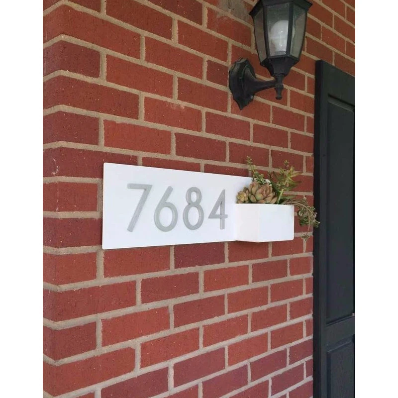 Modern Aspect Vista View House Number Plaque, 24"W X 7"H, White, With Numbers 4 Modern Aspect Vista View House Number Plaque, 24"W X 7"H, White, With Numbers - Image 2