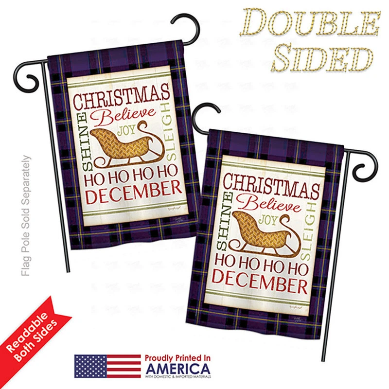 Breeze Decor Believe In Joy Of Sleigh Winter, Seasonal Garden Flag 13"x18.5" 5 Breeze Decor Believe In Joy Of Sleigh Winter, Seasonal Garden Flag 13"x18.5" - Image 3