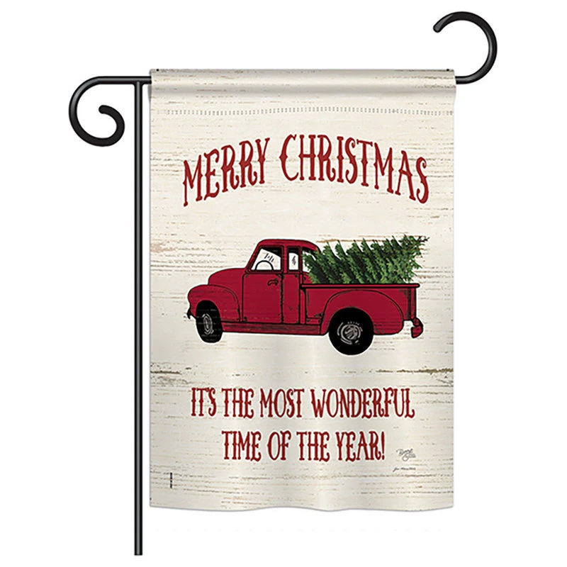 Breeze Decor Merry Christmas Vintage Truck Winter, Seasonal Garden Flag 13"x18.5" 3 Breeze Decor Merry Christmas Vintage Truck Winter, Seasonal Garden Flag 13"x18.5"
