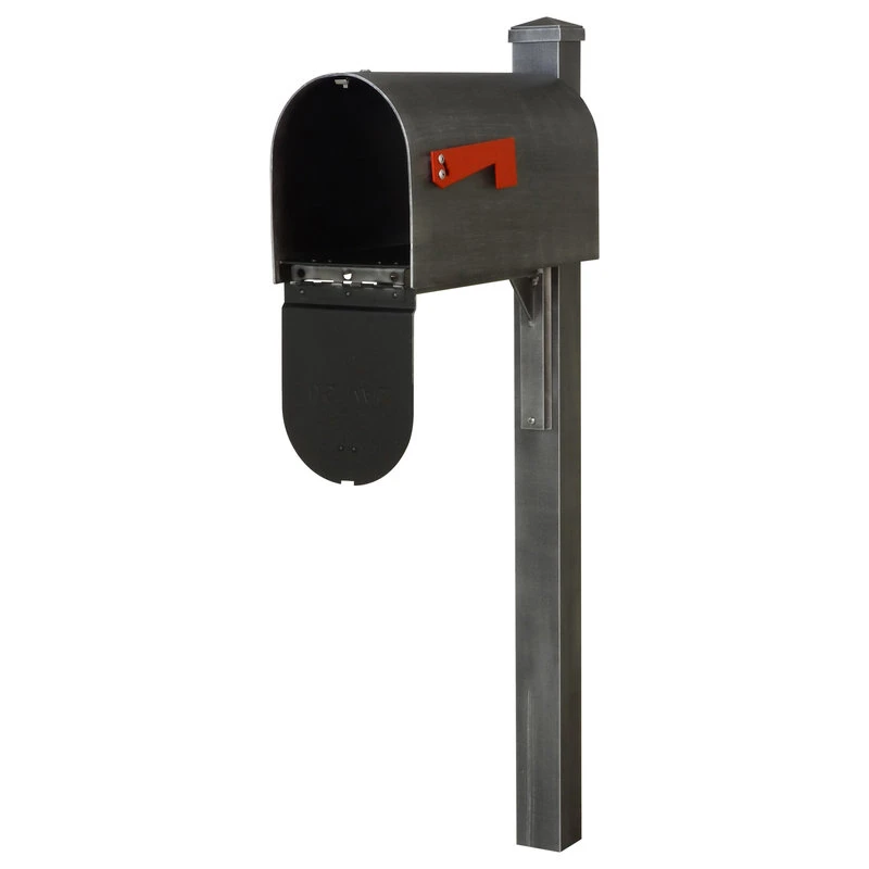 Special Lite Products Company Titan Steel Curbside Mailbox And Wellington Post, Swedish Silver 5 Special Lite Products Company Titan Steel Curbside Mailbox And Wellington Post, Swedish Silver - Image 3
