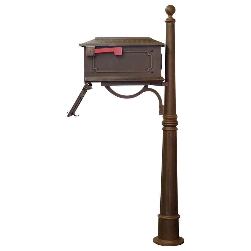 Special Lite Products Company Kingston Curbside Mailbox With Ashland Mailbox Post Unit, Copper 8 Special Lite Products Company Kingston Curbside Mailbox With Ashland Mailbox Post Unit, Copper - Image 6