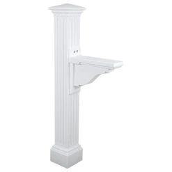 Mayne - Outdoor Products Of Distinction 58"H X 26 1/2"D X 9"W Manchester Mailbox Post, White