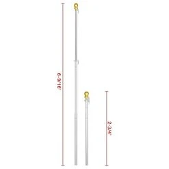 Yescom 6.5' Flagpole Telescopic Aluminum Kit 11 Yescom 6.5' Flagpole Telescopic Aluminum Kit -Mayne Store 7d21ae750a6b2728 5312 w800 h800 b1 p0