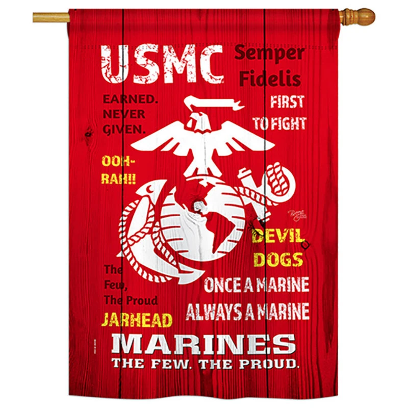 Breeze Decor USMC Americana Military Vertical 28"x40" Garden 13"x18.5" Double Sided Flag, 28" 3 Breeze Decor USMC Americana Military Vertical 28"x40" Garden 13"x18.5" Double Sided Flag, 28"