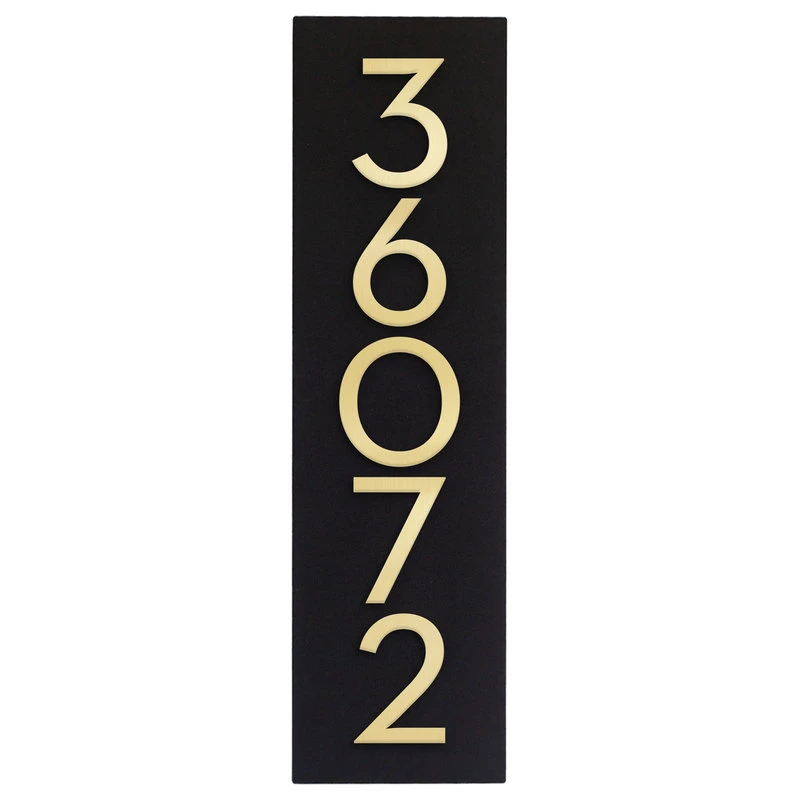 Modern Aspect Large Simply Sweet House Number Plaque (7"W X 26"H), Black, With Numbers 3 Modern Aspect Large Simply Sweet House Number Plaque (7"W X 26"H), Black, With Numbers