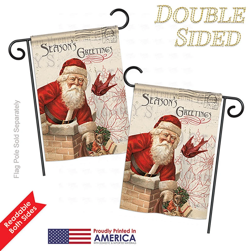 Breeze Decor Antique Santa Holiday Winter, Seasonal Garden Flag 13"x18.5" 5 Breeze Decor Antique Santa Holiday Winter, Seasonal Garden Flag 13"x18.5" - Image 3