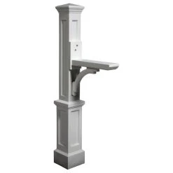Mayne - Outdoor Products Of Distinction 8"W X 25"D X 56"H Newport Plus Mailbox Post, White