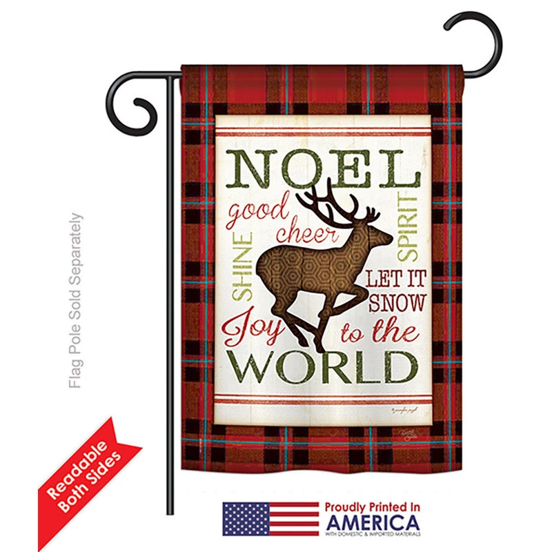 Breeze Decor Cheer To Reindeer Winter, Seasonal Garden Flag 13"x18.5" 4 Breeze Decor Cheer To Reindeer Winter, Seasonal Garden Flag 13"x18.5" - Image 2