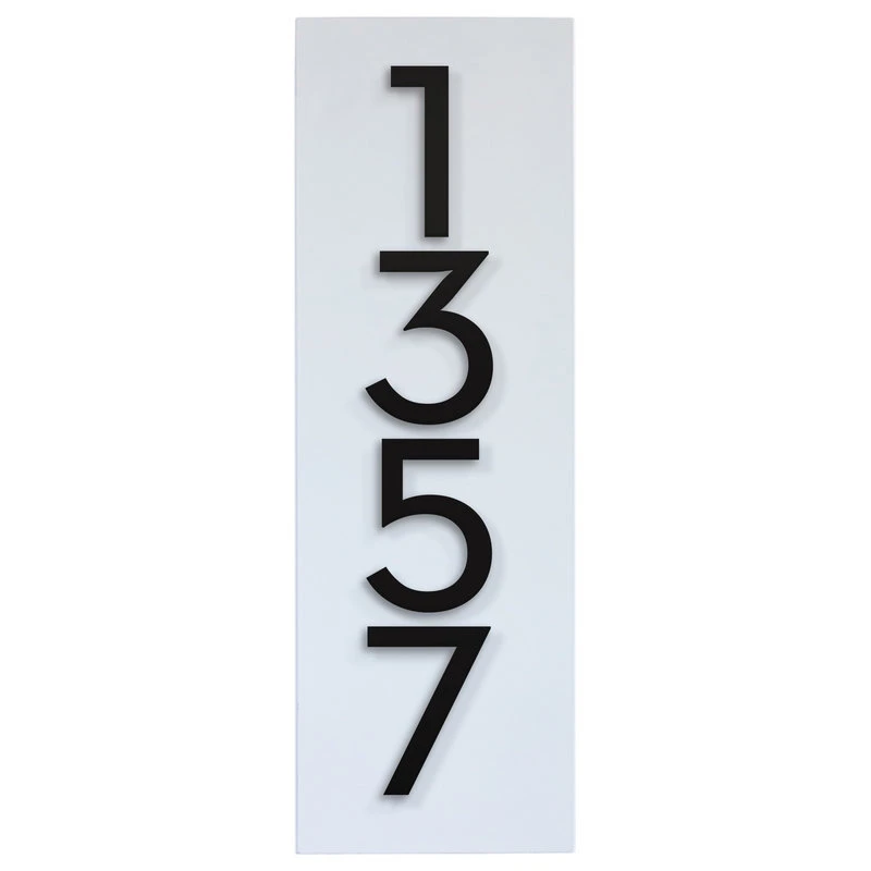 Modern Aspect Simply Sweet House Number Plaque, 7"x20", White, With Numbers 3 Modern Aspect Simply Sweet House Number Plaque, 7"x20", White, With Numbers