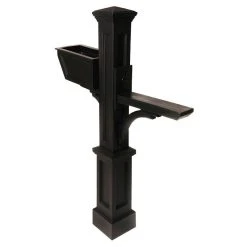 Mayne - Outdoor Products Of Distinction Mayne Westbrook Plus Traditional Plastic Mail Post In Black