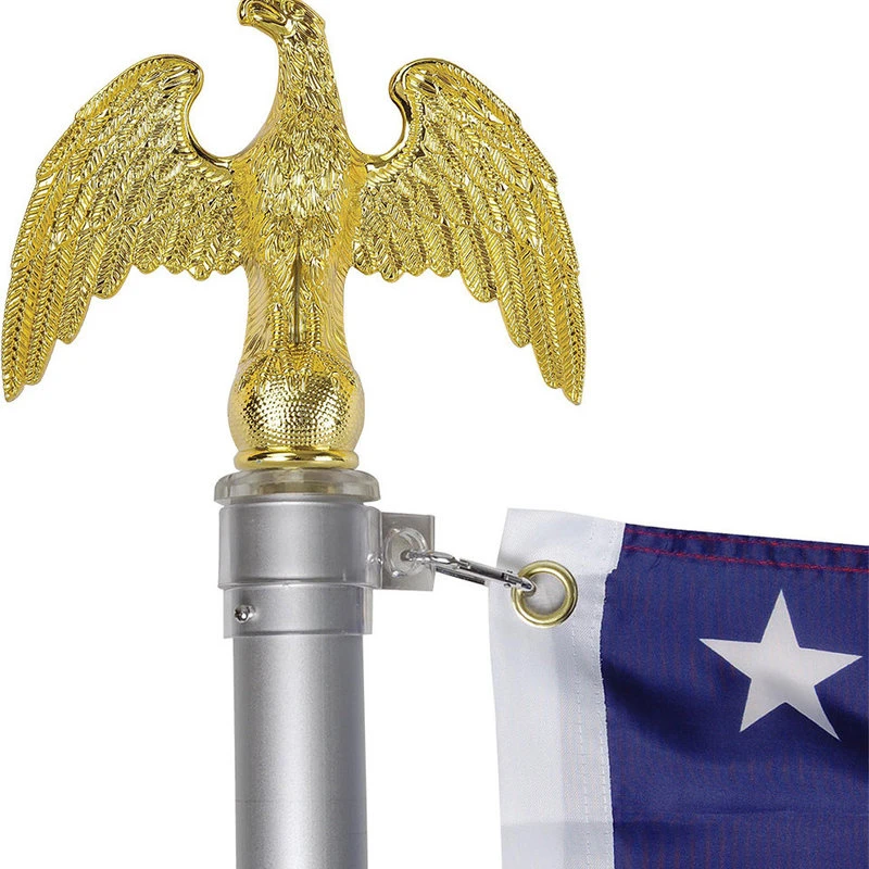 Yescom Telescopic Flagpole Kit With Eagle Pole Top Finial, Ball And Flag, 25' Flagpole 5 Yescom Telescopic Flagpole Kit With Eagle Pole Top Finial, Ball And Flag, 25' Flagpole - Image 3