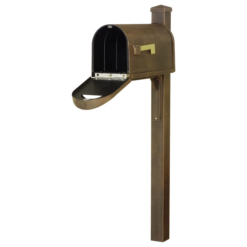Special Lite Products Company Classic Curbside Mailbox And Wellington Post Smooth, Copper 4 Special Lite Products Company Classic Curbside Mailbox And Wellington Post Smooth, Copper - Image 2
