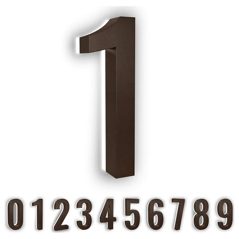 Modern Lights 5 In ABS Backlit LED Floating Address Number, Up-Scale Modern Look LumaNumbers, 3 Modern Lights 5 In ABS Backlit LED Floating Address Number, Up-Scale Modern Look LumaNumbers,