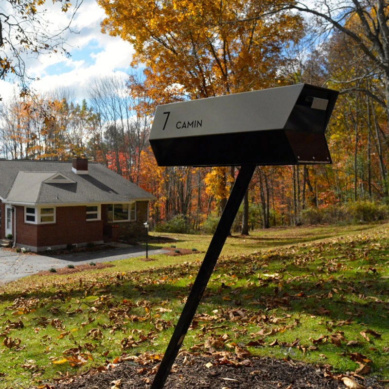 Modbox USA, Inc. ModboxUSA Mid-Century Modern Curbside Mailbox | Two Tone, Eucalyptus And Black 6 Modbox USA, Inc. ModboxUSA Mid-Century Modern Curbside Mailbox | Two Tone, Eucalyptus And Black - Image 4