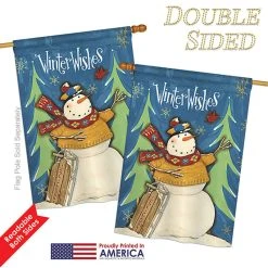 Breeze Decor Winter Wishes Snowman, Seasonal Decorative House Flag 28"x40" 8 Breeze Decor Winter Wishes Snowman, Seasonal Decorative House Flag 28"x40" -Mayne Store 90f1253d0c34e8ac 5854 w800 h800 b1 p0