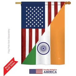 Breeze Decor US India Friendship Flags Of The World, Everyday House Flag 28"x40" 7 Breeze Decor US India Friendship Flags Of The World, Everyday House Flag 28"x40" -Mayne Store 9261f12c0c34e831 5785 w800 h800 b1 p0