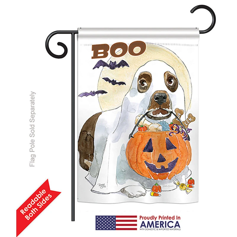 Breeze Decor Halloween Boo Doggie Vertical Garden Double Sided Flag, 13"x18.5" 4 Breeze Decor Halloween Boo Doggie Vertical Garden Double Sided Flag, 13"x18.5" - Image 2