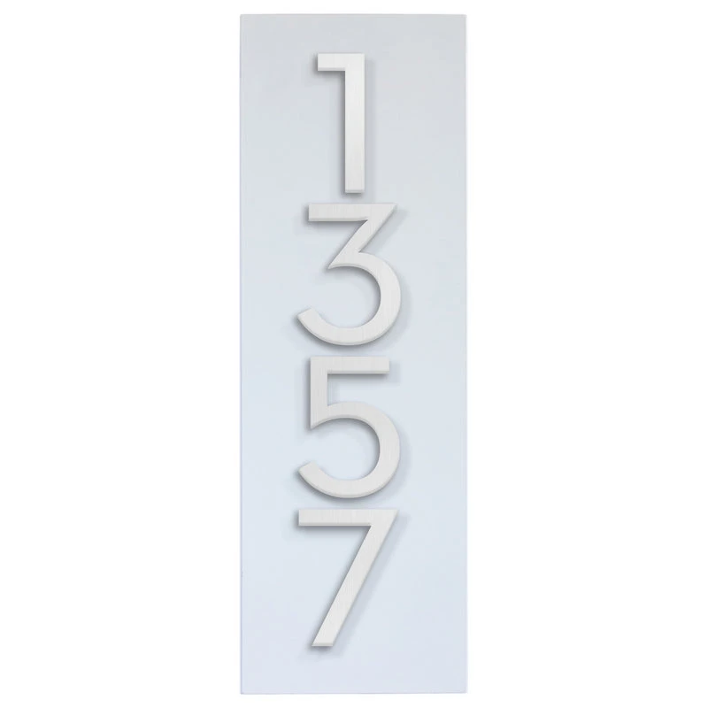 Modern Aspect Simply Sweet House Number Plaque, 7"x20", White, With Numbers 5 Modern Aspect Simply Sweet House Number Plaque, 7"x20", White, With Numbers - Image 3