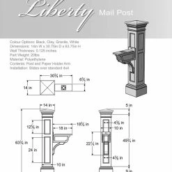 Mayne - Outdoor Products Of Distinction 13"W X 30"D X 64"H Liberty Mailbox Post, Black 7 Mayne - Outdoor Products Of Distinction 13"W X 30"D X 64"H Liberty Mailbox Post, Black -Mayne Store 97d1a4b1096672fc 8979 w800 h800 b0 p0
