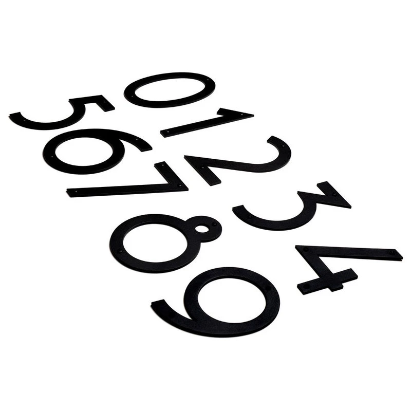 Majestic Mfg 6" Nobel Aluminum Numbers, Black, #4 4 Majestic Mfg 6" Nobel Aluminum Numbers, Black, #4 - Image 2