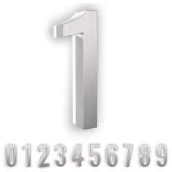 Modern Lights 5 In ABS Backlit LED Floating Address Number, Up-Scale Modern Look LumaNumbers,