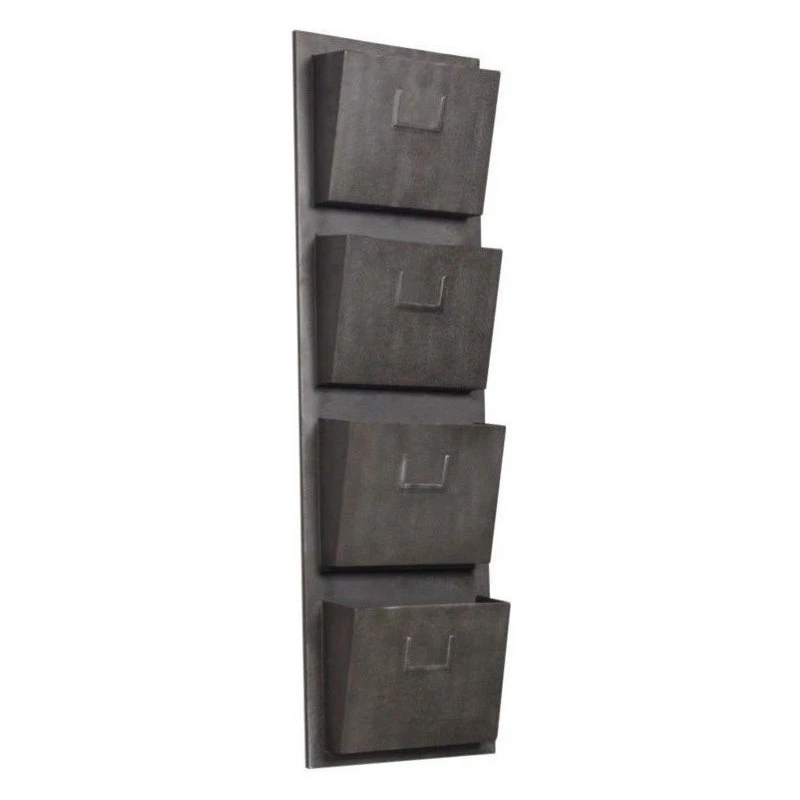 Pemberly Row 4 Slot Wall Mounted Mailbox In Rustic Gray 3 Pemberly Row 4 Slot Wall Mounted Mailbox In Rustic Gray