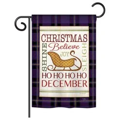 Breeze Decor Believe In Joy Of Sleigh Winter, Seasonal Garden Flag 13"x18.5"