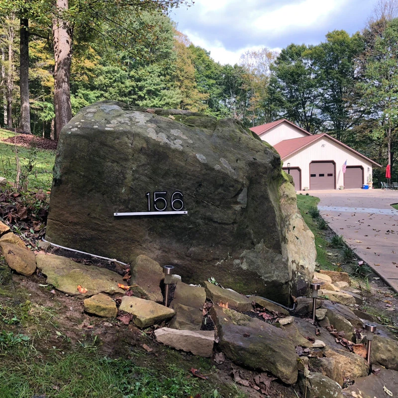 K Castings Modern Bar Aluminum Address Plaque 6 K Castings Modern Bar Aluminum Address Plaque - Image 4