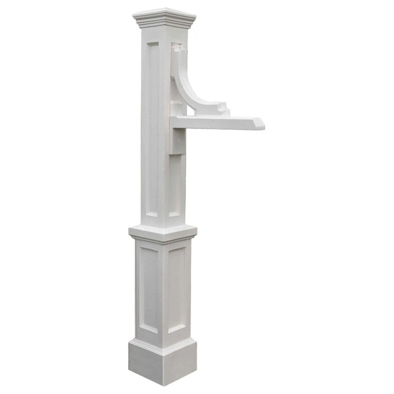 Mayne - Outdoor Products Of Distinction 24"W X 8"D X 56"H Woodhaven Sign Post, White 3 Mayne - Outdoor Products Of Distinction 24"W X 8"D X 56"H Woodhaven Sign Post, White