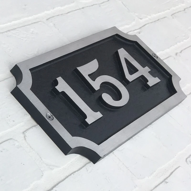 K Castings Address Plaque Solid Aluminum William House Sign, Bold Font 4 K Castings Address Plaque Solid Aluminum William House Sign, Bold Font - Image 2