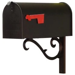 Special Lite Products Company Standard Steel Mailbox With Sorrento Front Single Mailbox Mounting Bracket