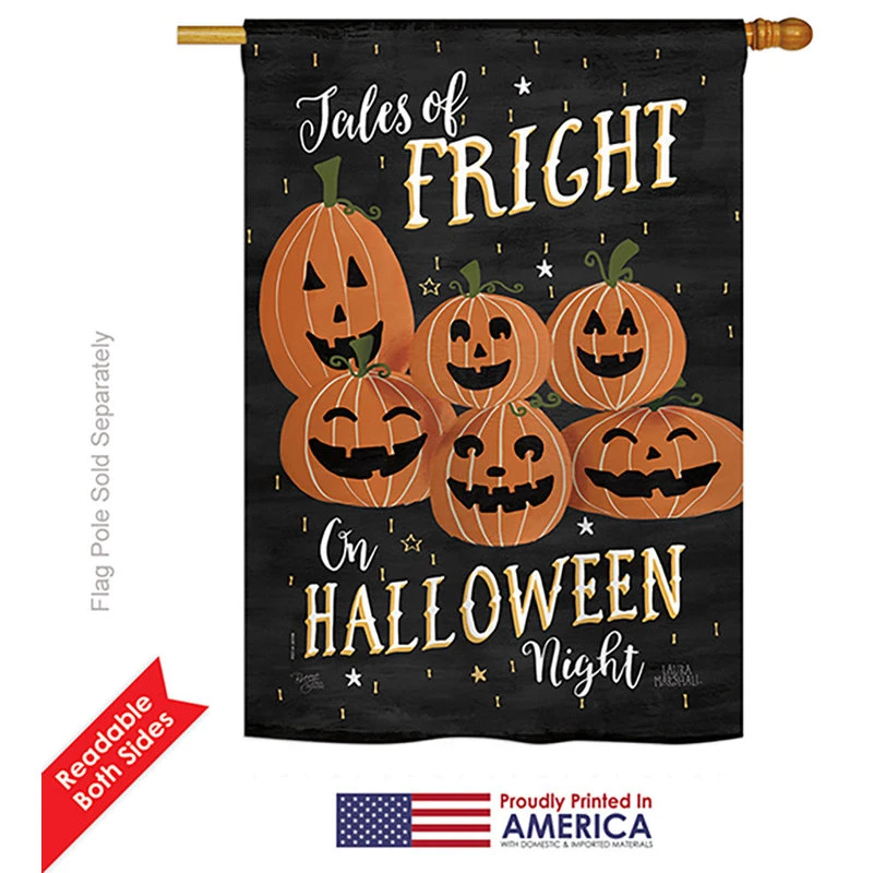 Breeze Decor Fright On Halloween Night Vertical Garden Double Sided Flag, 28"x40" 4 Breeze Decor Fright On Halloween Night Vertical Garden Double Sided Flag, 28"x40" - Image 2