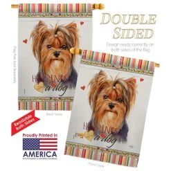Breeze Decor Yorkie Happiness Nature Pets House Flag -Mayne Store ab5166060f302dac 7731 w800 h800 b1 p0