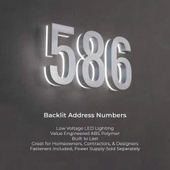Modern Lights 5 In ABS Backlit LED Floating Address Number, Up-Scale Modern Look LumaNumbers, 11 Modern Lights 5 In ABS Backlit LED Floating Address Number, Up-Scale Modern Look LumaNumbers, -Mayne Store abc18a88001be19e 2404 w800 h800 b0 p0