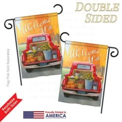 Breeze Decor Welcome Harvest Truck Fall, Seasonal Garden Flag 13"x18.5" -Mayne Store ad519aae0c34e6e2 5163 w800 h800 b1 p0
